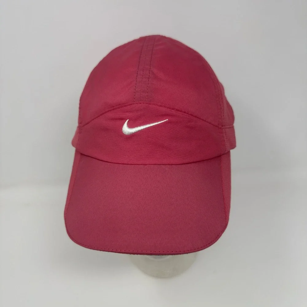 Vintage Nike Tailwind 7 Panel Hat Cap‎ Pink Strapback Dri-Fit Featherlight
